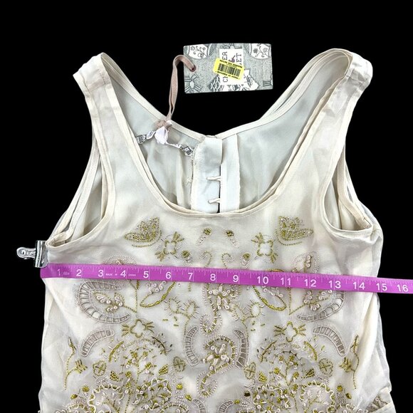 Chelsea and Violet White and Gold Sleeveless Dress - Picture 8 of 8